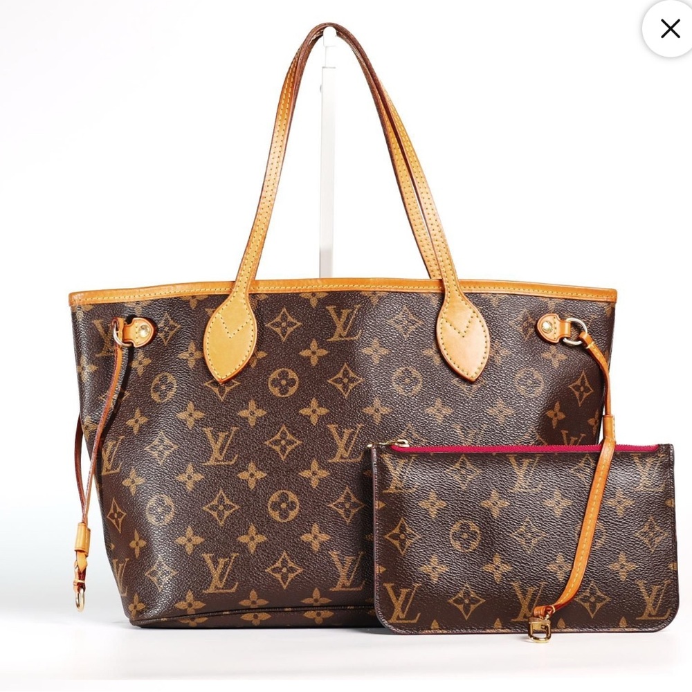 Louis Vuitton Monogram Canvas Tote with Tan Accents